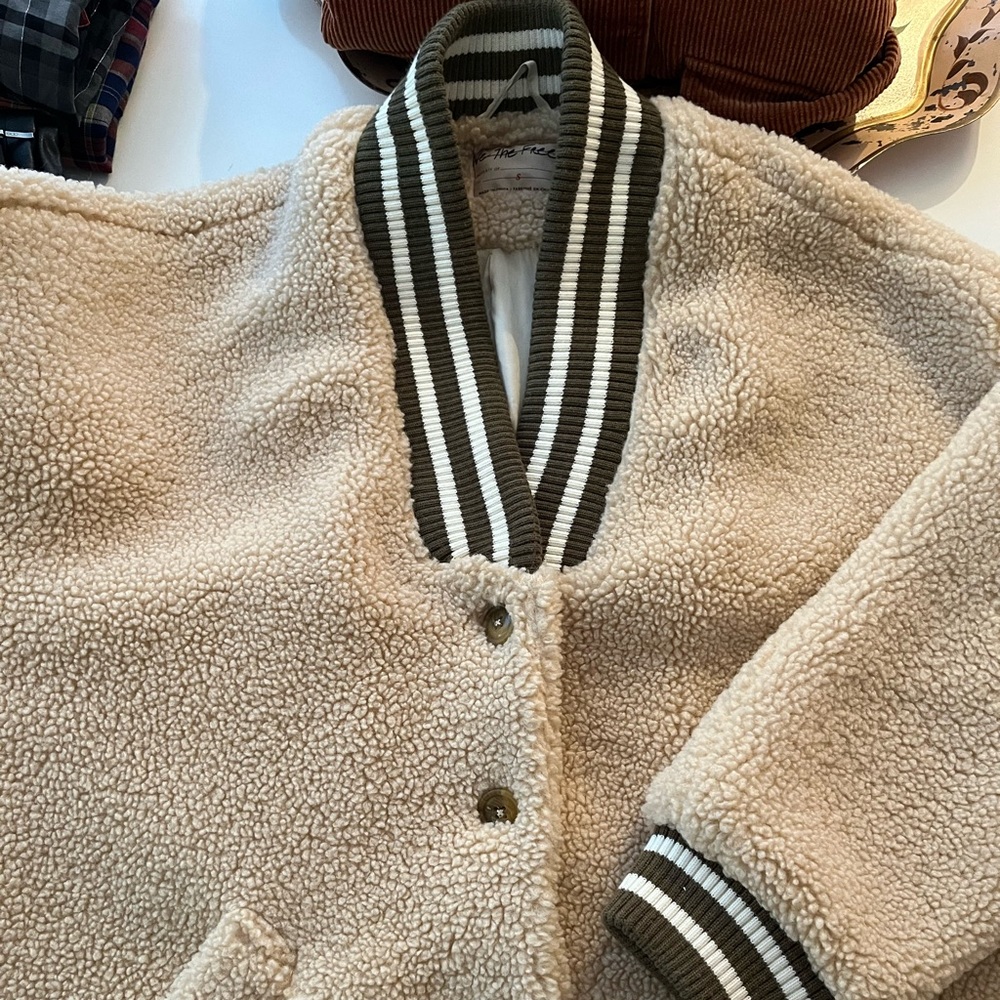 We The Free Teddy Varsity Jacket